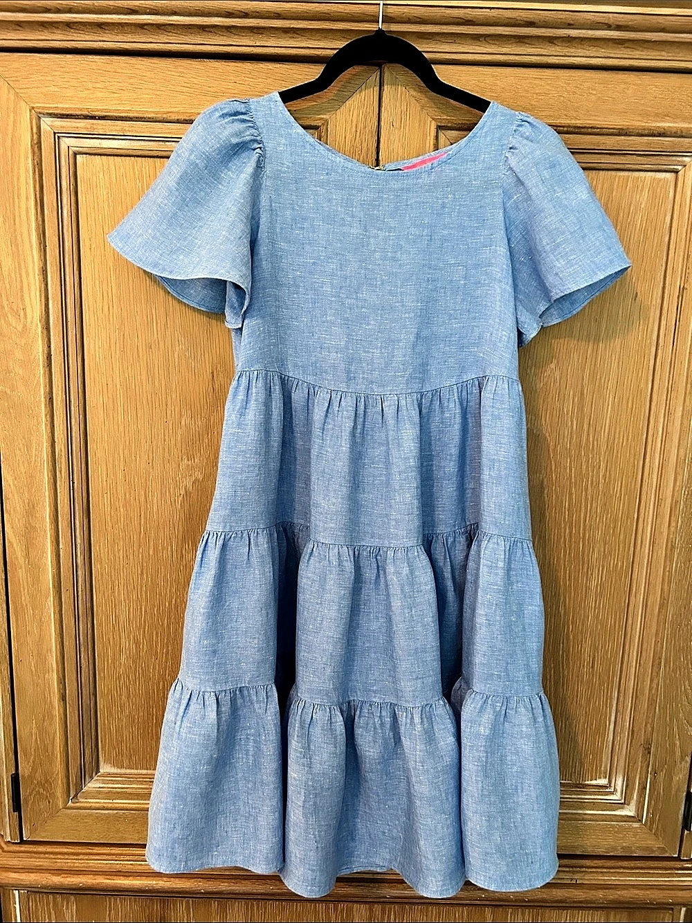Lilly Pulitzer Linen Tiered Dress in Blue Size XXS Like New